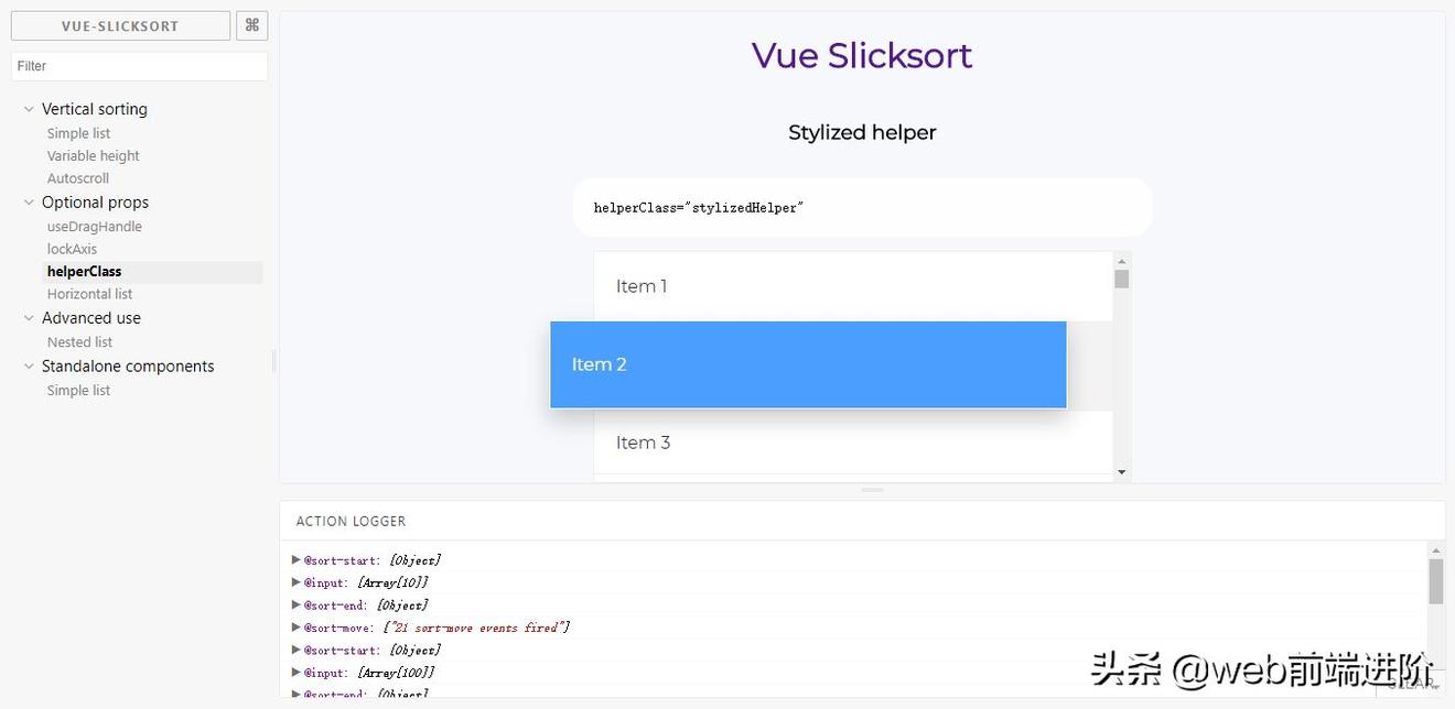 基于 Vue 丝滑般拖拽排序组件Vue-Slicksort
