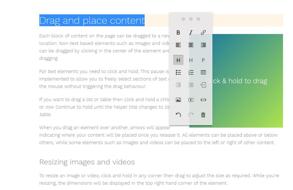 不得不佩服,美观小巧的网页内容编辑器——ContentTools