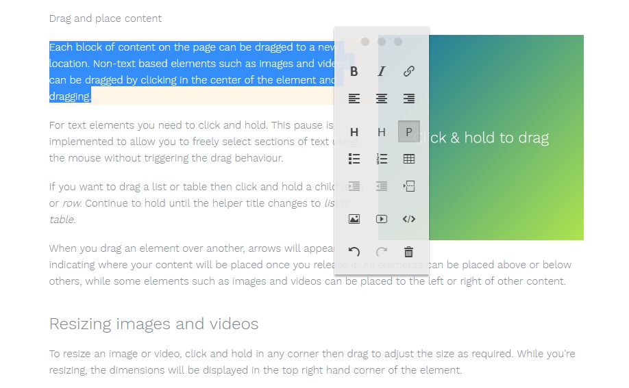 不得不佩服,美观小巧的网页内容编辑器——ContentTools