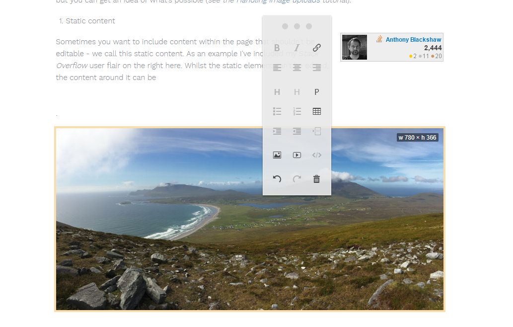 不得不佩服,美观小巧的网页内容编辑器——ContentTools