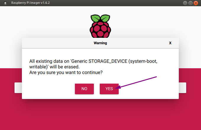 镜像工具:镜像写入确认