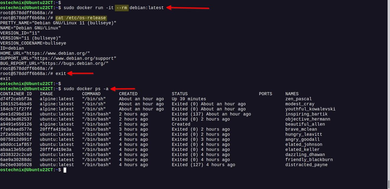 Automatically Delete Containers