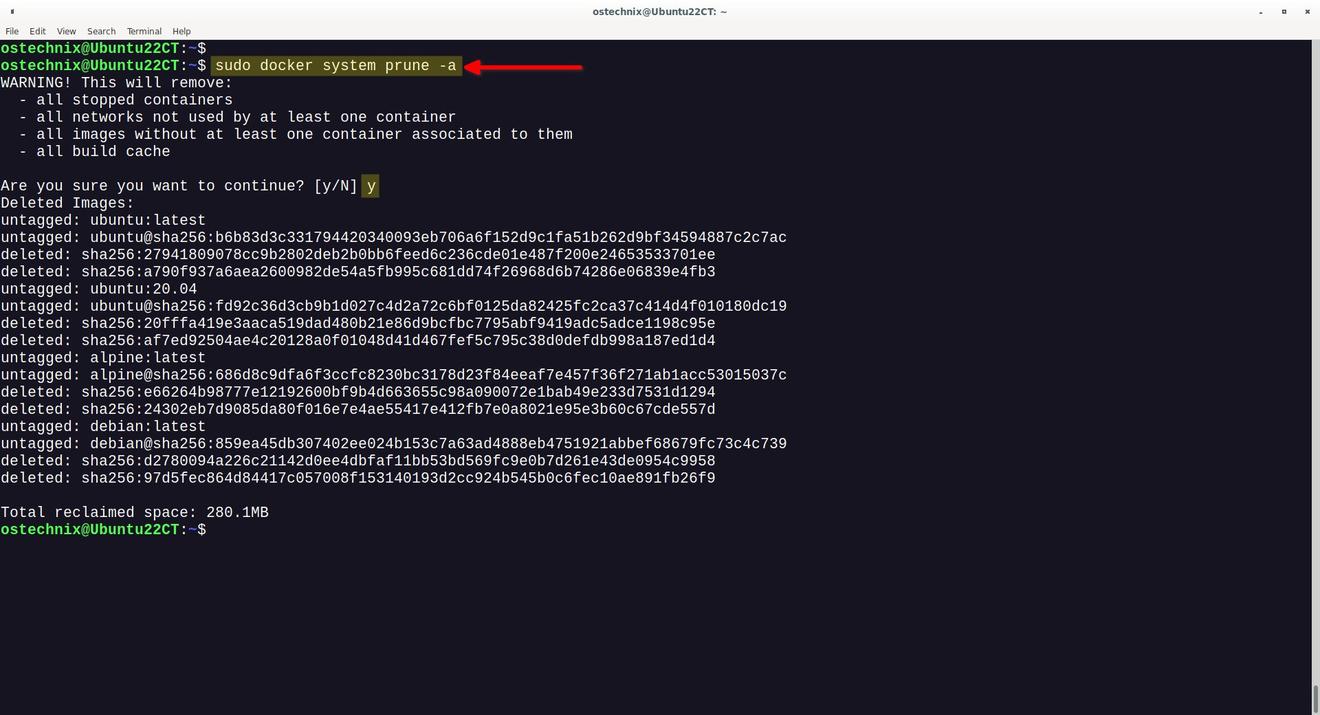 Delete Everything In Docker