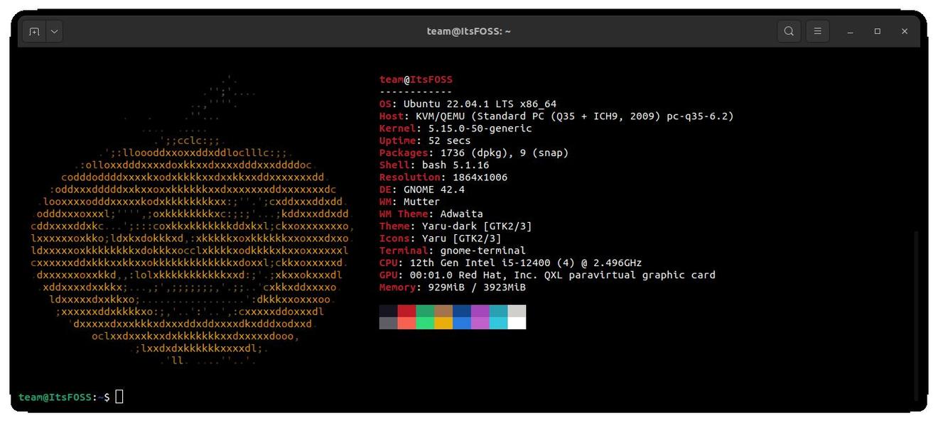 neofetch with custom backend