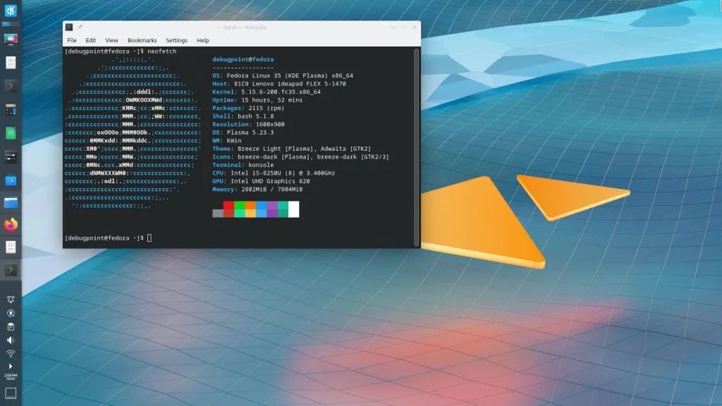 Fedora Linux 中的 KDE Plasma